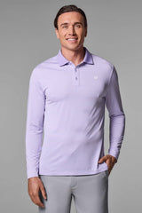 Men's Erodym Long Sleeve Sports Polo | Lavendula/White Stripe