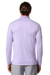 Men's Erodym Long Sleeve Sports Polo | Lavendula/White Stripe