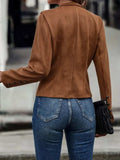 Decorative Button Open Front Long Sleeve Jacket - Trendsi - Flyclothing LLC