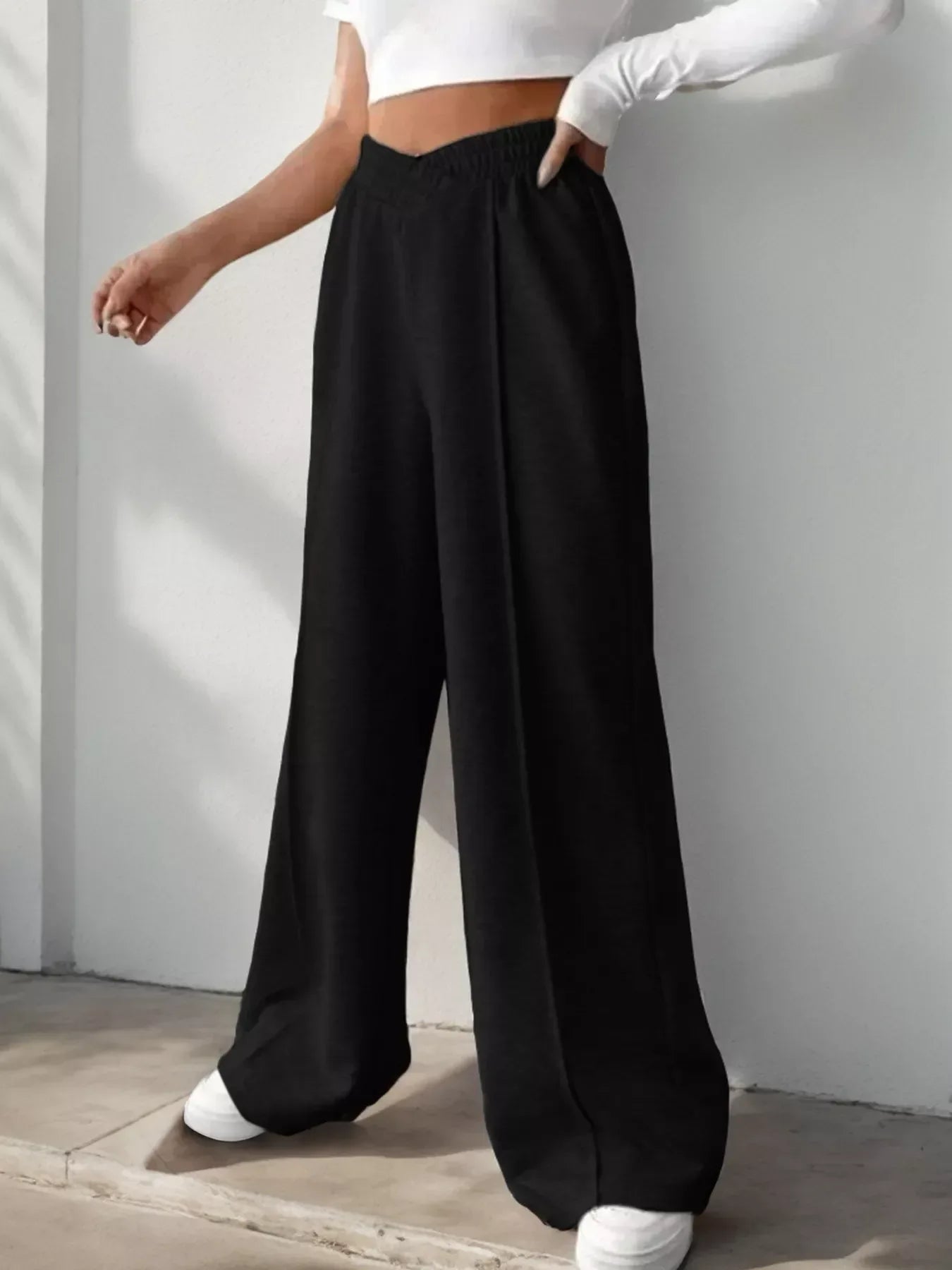 Wide Leg High Waist Pants - Trendsi - Flyclothing LLC