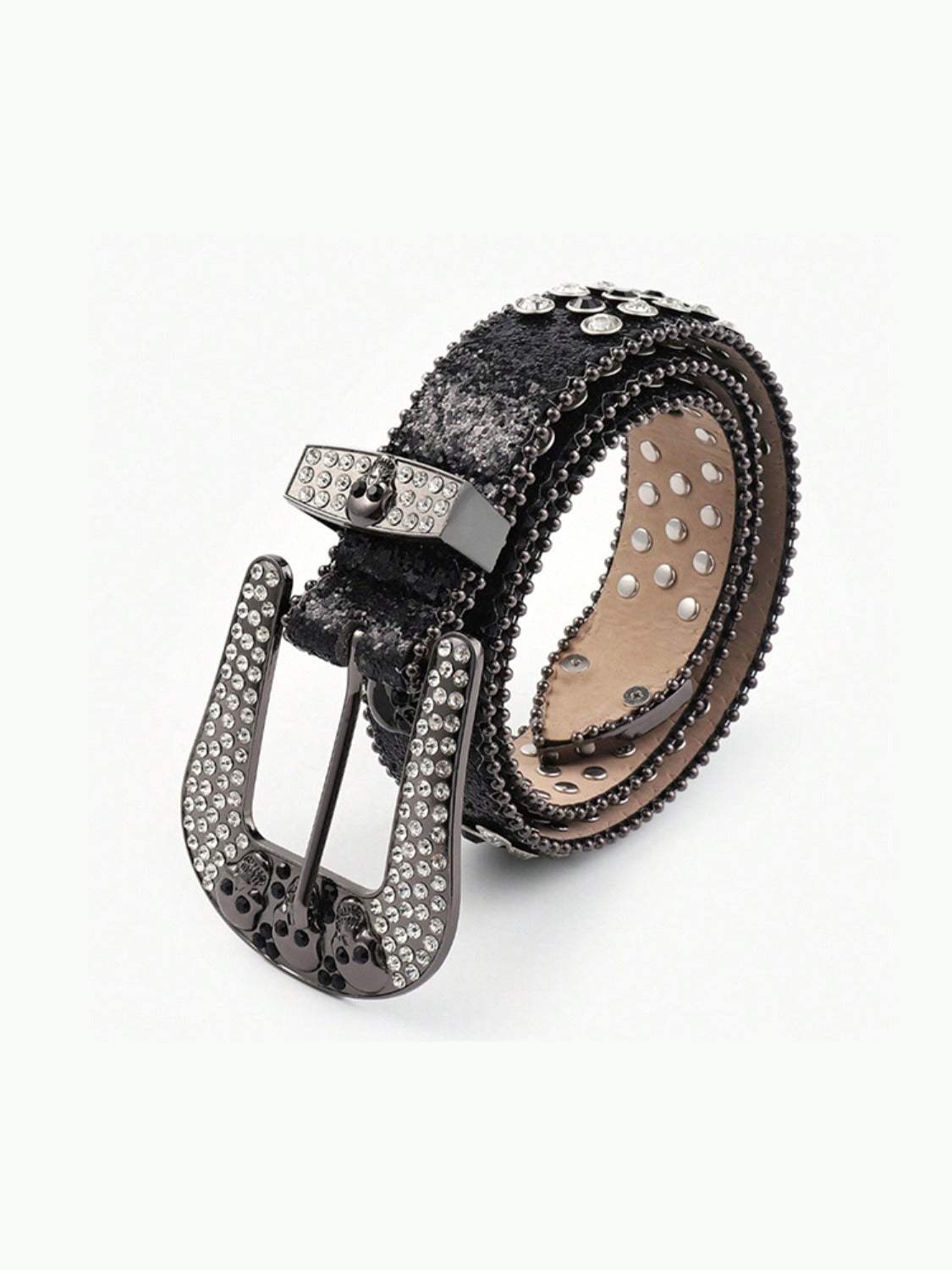 PU Leather Skull Belt - Trendsi - Flyclothing LLC
