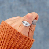 Flower Epoxy Gum Oil Inlaid Zircon Ring - Trendsi