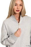 Zenana Fleece Half Zip Sweatshirt - Trendsi - Flyclothing LLC