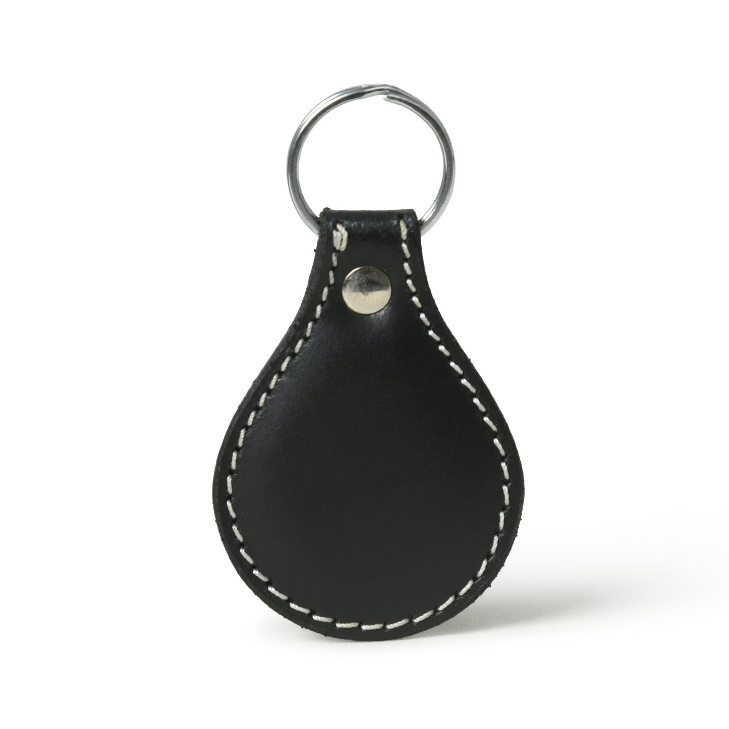 Black Oval Leather Keyring - Classy Leather Bags - Flyclothing LLC