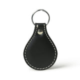 Black Oval Leather Keyring - Classy Leather Bags - Flyclothing LLC