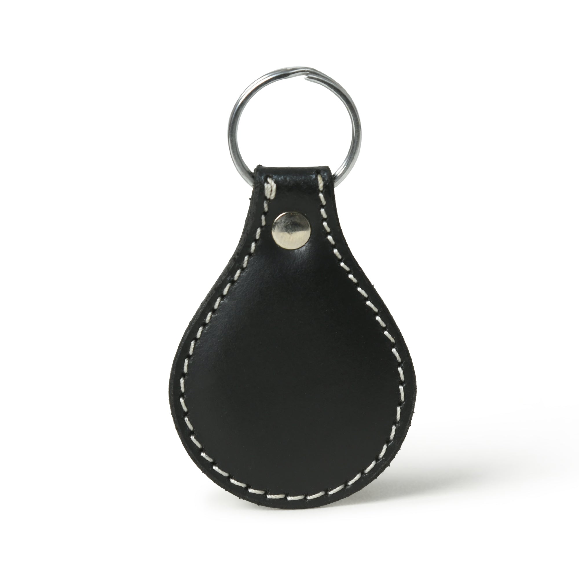 Black Oval Leather Keyring - Classy Leather Bags - Flyclothing LLC