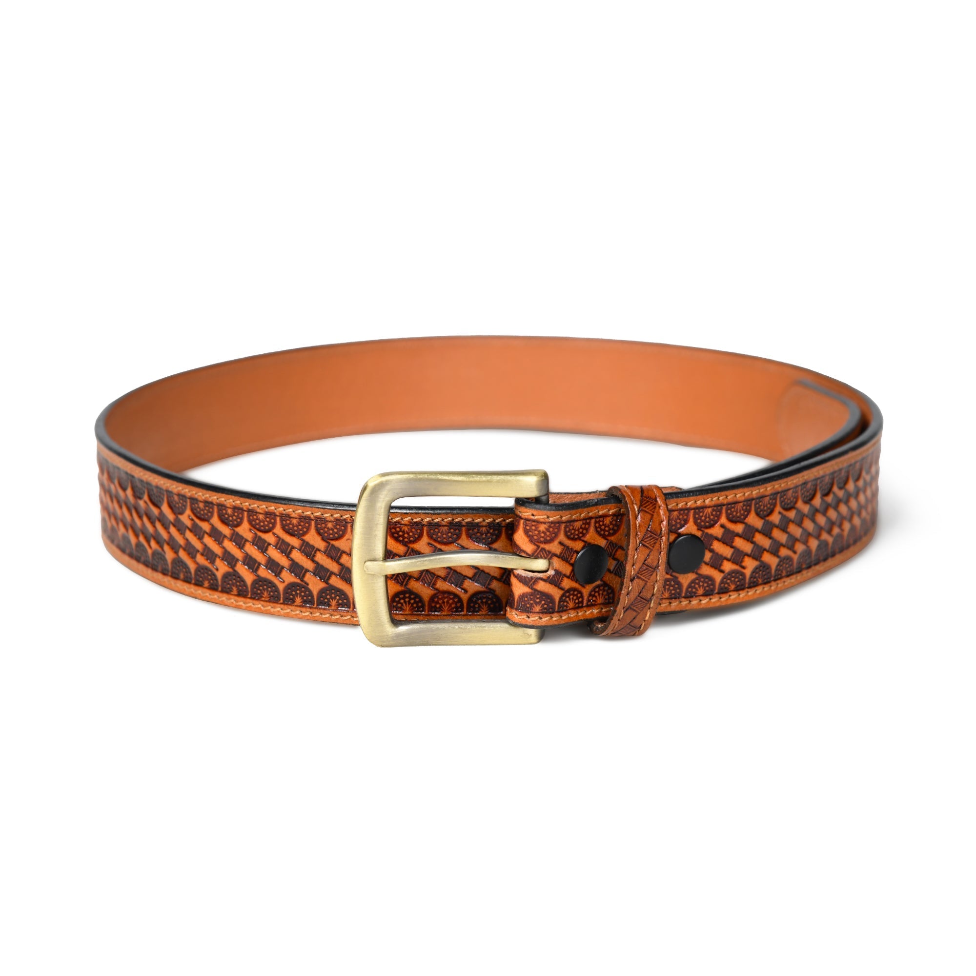 Modern Western Leather Belt - Classy Leather Bags - Flyclothing LLC