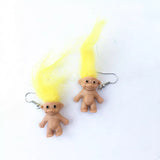 Whimsical Troll Doll Dangle Earrings - Trendsi - Flyclothing LLC