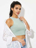 Round Neck Cropped Tank - Trendsi - Flyclothing LLC