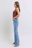 Judy Blue Full Size Raw Hem High Rise Bootcut Jeans - Trendsi - Flyclothing LLC