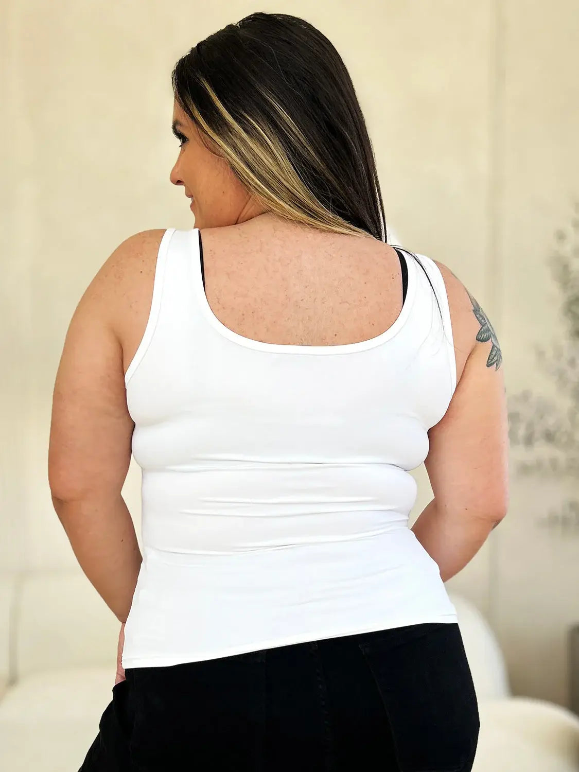 Basic Bae Full Size Square Neck Wide Strap Tank - ShopBasicbae - Flyclothing LLC