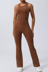 Crisscross Wide Strap Sleeveless Jumpsuit - Trendsi - Flyclothing LLC