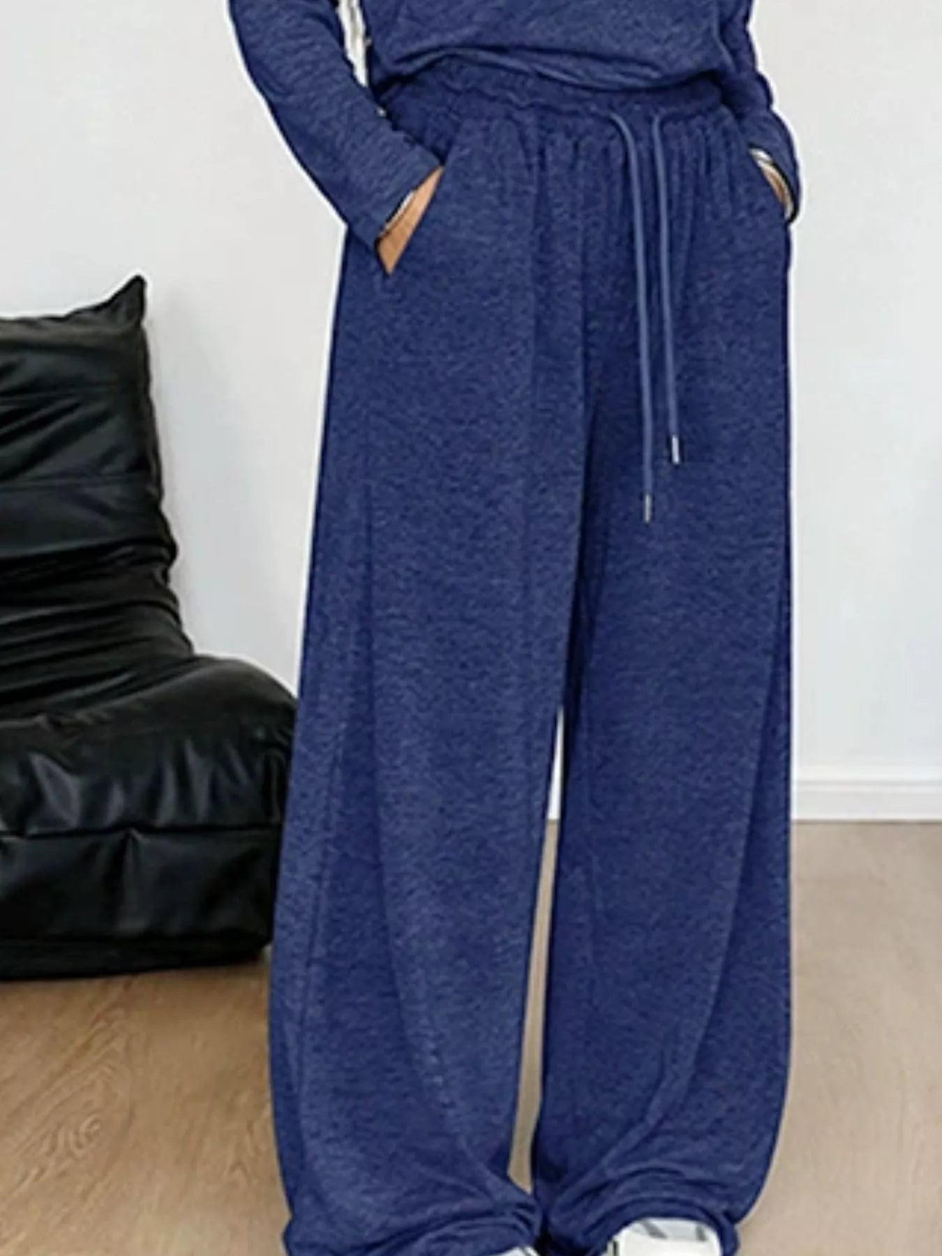 Full Size Comfortable Loose Fit One-Shoulder T-Shirt and Pants Set Plus Size - Trendsi - Flyclothing LLC
