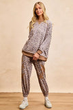 BiBi Leopard Printed French Terry Sweatshirt - Trendsi - Flyclothing LLC
