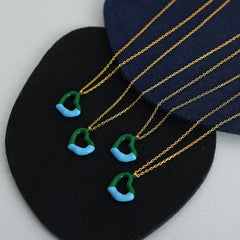 Heart Pendant Titanium Steel Necklace - Trendsi