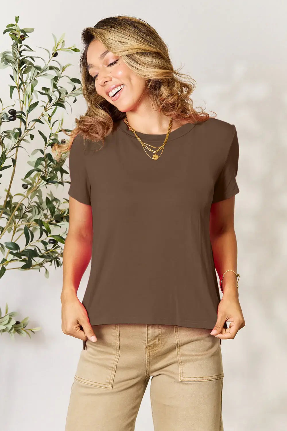 Basic Bae Full Size Round Neck Short Sleeve T-Shirt - ShopBasicbae - Flyclothing LLC
