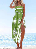 Printed Smocked Maxi Cami Dress - Trendsi - Flyclothing LLC