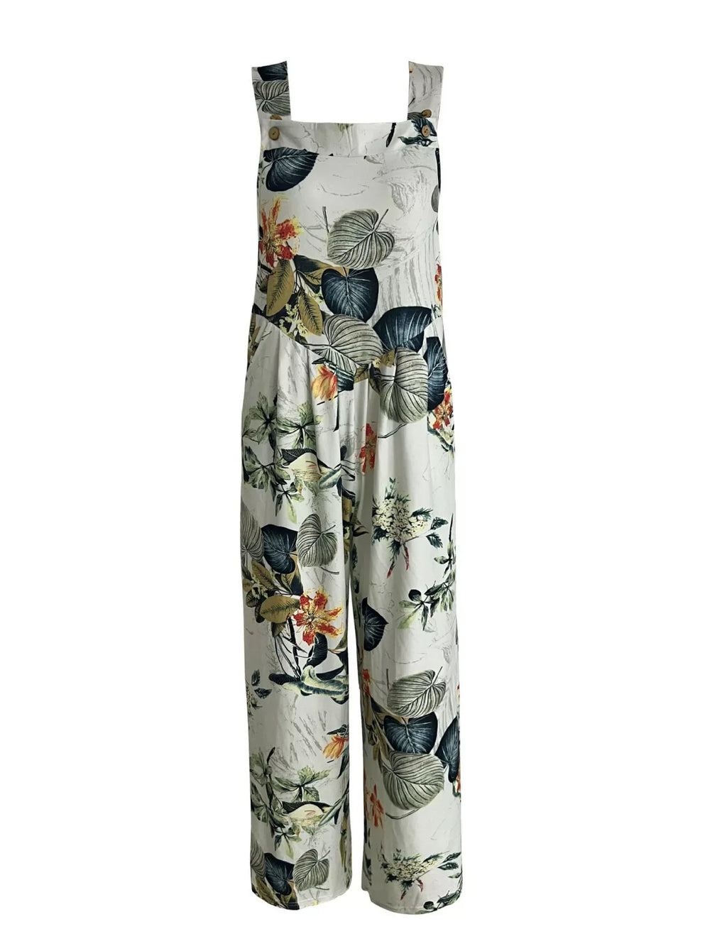 Plus Size Printed Wide Leg Jumpsuit - Trendsi - Flyclothing LLC