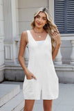 V-Neck Adjustable Strap Romper - Trendsi - Flyclothing LLC