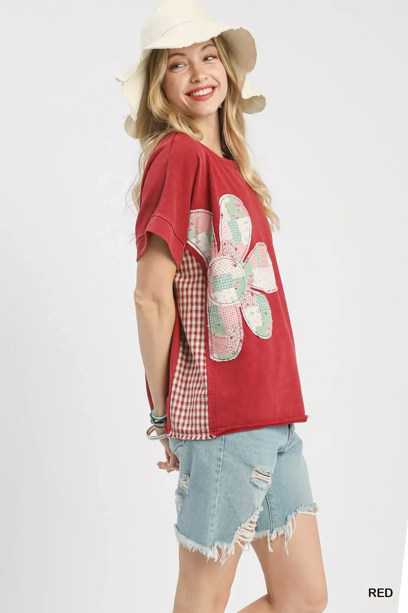 Umgee Mineral Wash French Terry Top - Trendsi - Flyclothing LLC