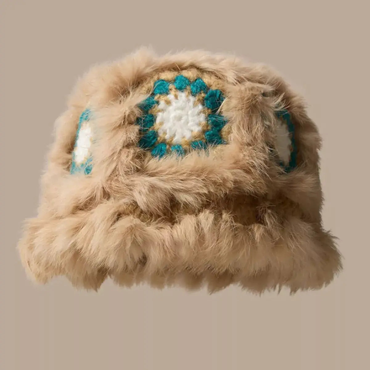 Fuzzy Crochet Bucket Hat - Trendsi - Flyclothing LLC
