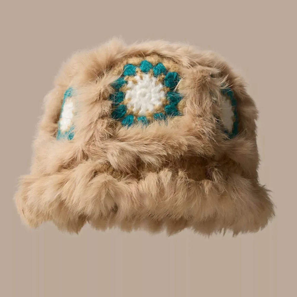 Fuzzy Crochet Bucket Hat - Trendsi - Flyclothing LLC