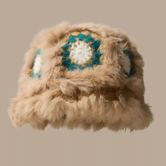 Fuzzy Crochet Bucket Hat - Trendsi - Flyclothing LLC