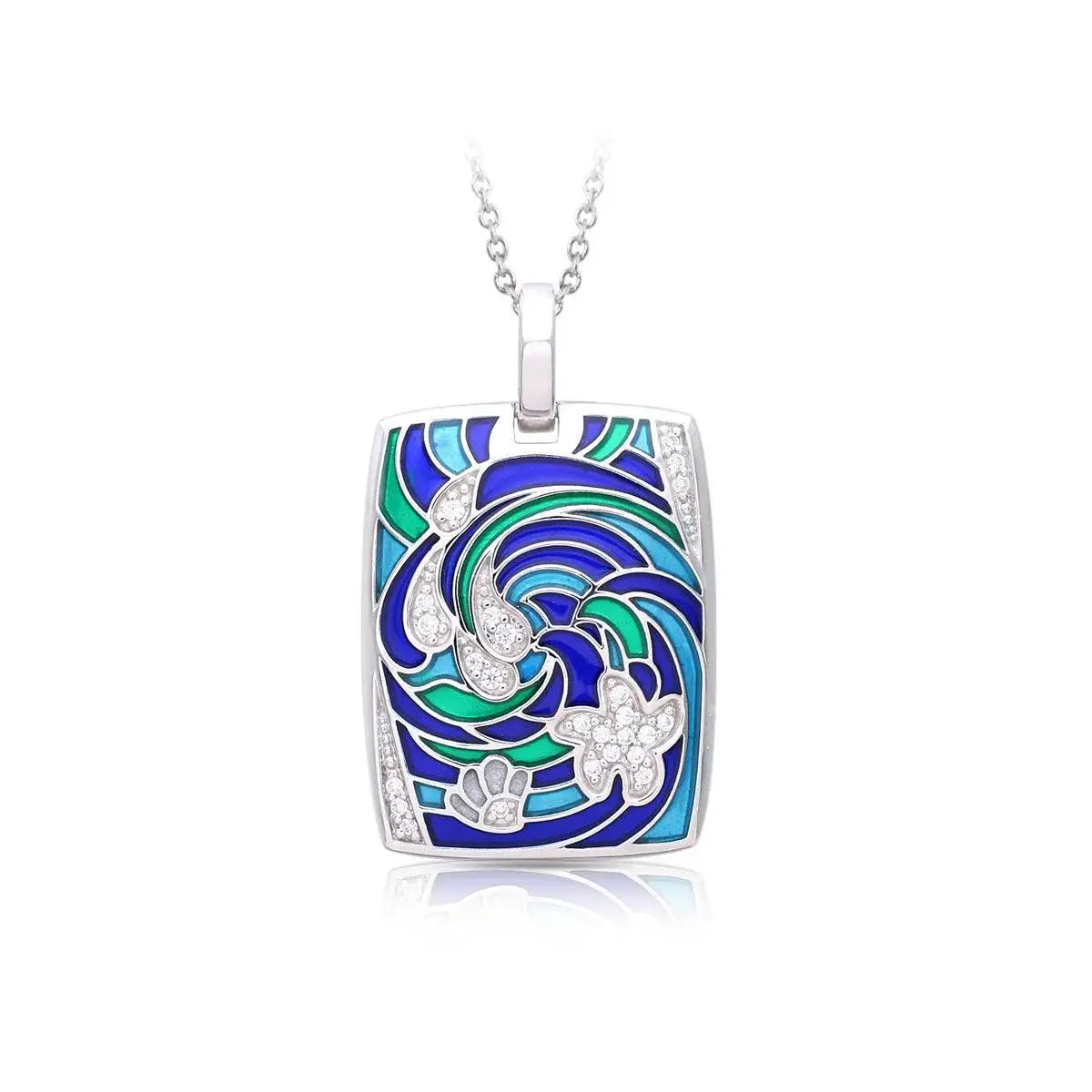 Ocean Wave Pendant - Belle Étoile Jewelry - Flyclothing LLC