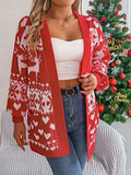 Pocketed Open Front Long Sleeve Cardigan - Trendsi - Flyclothing LLC