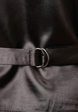 Mens Black Suede Leather Vest With Buckle Tie - ROPER - Flyclothing LLC