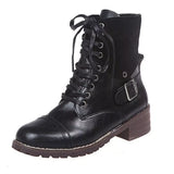 Lace-Up Block Heels Boots - Trendsi - Flyclothing LLC