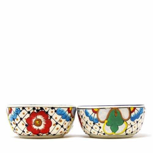 Half Moon Bowls - Dots and Flowers, Set of Two - Encantada - Encantada - Flyclothing LLC