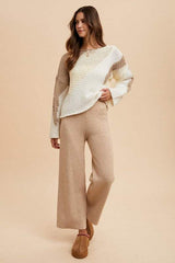 Annie Wear Color Block Drop Shoulder Sweater - Trendsi - Flyclothing LLC