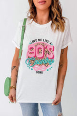 Graphic Round Neck Short Sleeve T-Shirt - Trendsi - Flyclothing LLC