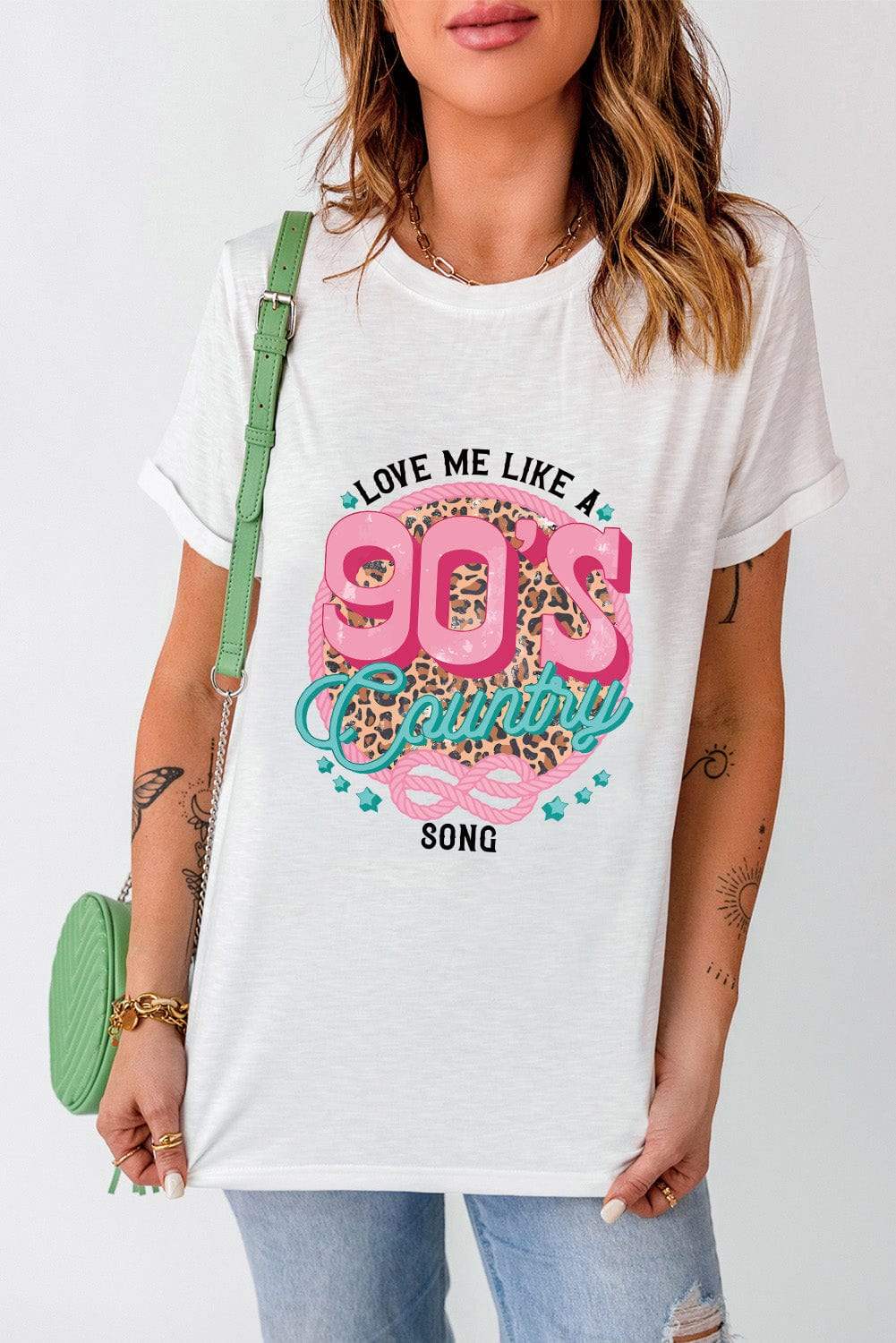 Graphic Round Neck Short Sleeve T-Shirt - Trendsi - Flyclothing LLC