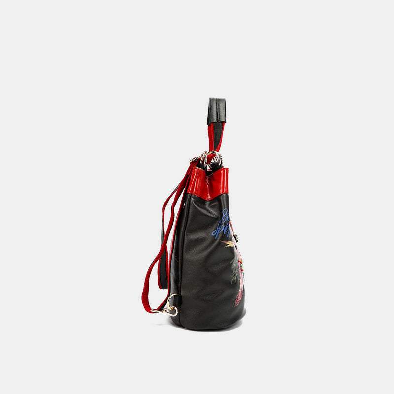 Nicole Lee USA Flower Pattern Adjustable Strap Backpack Bag - Trendsi - Flyclothing LLC