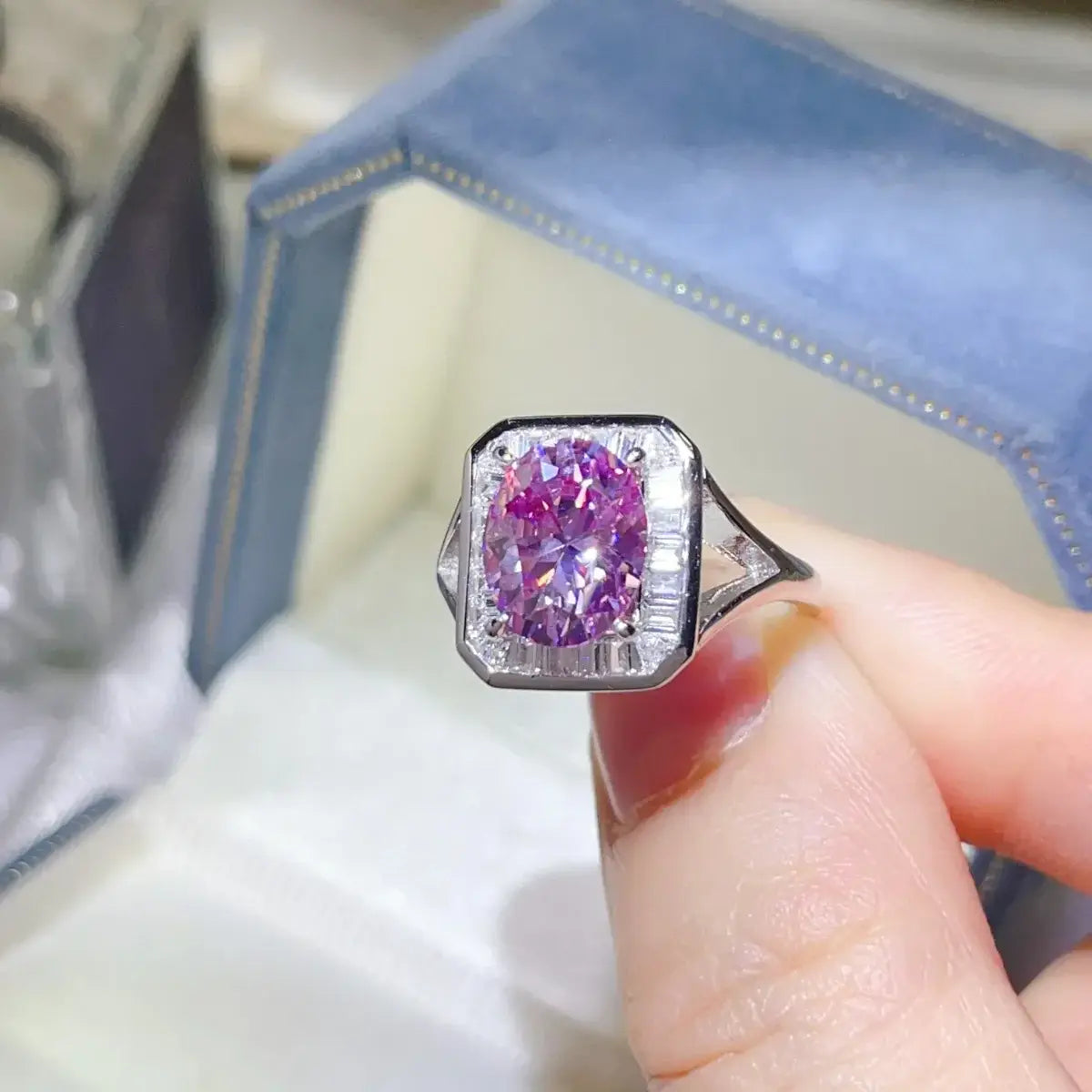 3 Carat Moissanite Square Ring - Trendsi - Flyclothing LLC