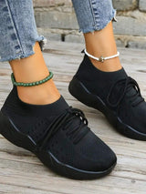 Mesh Round Toe Flat Athletic - Trendsi - Flyclothing LLC