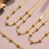 18K Gold-Plated Stainless Steel Zircon Star Moon Necklace - Trendsi - Flyclothing LLC