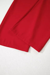 Pleated Detail Pull On High Elastic Waist Loose Straight Pants - Trendsi - Flyclothing LLC