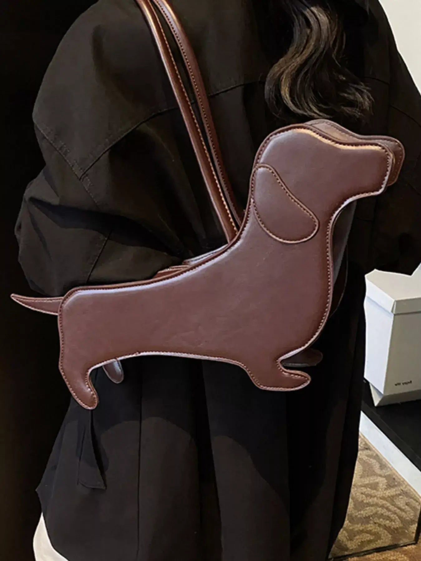 Dachshund Shaped Shoulder Bag - Trendsi - Flyclothing LLC