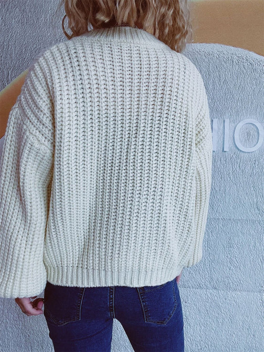 Button Up Long Sleeve Cardigan - Trendsi