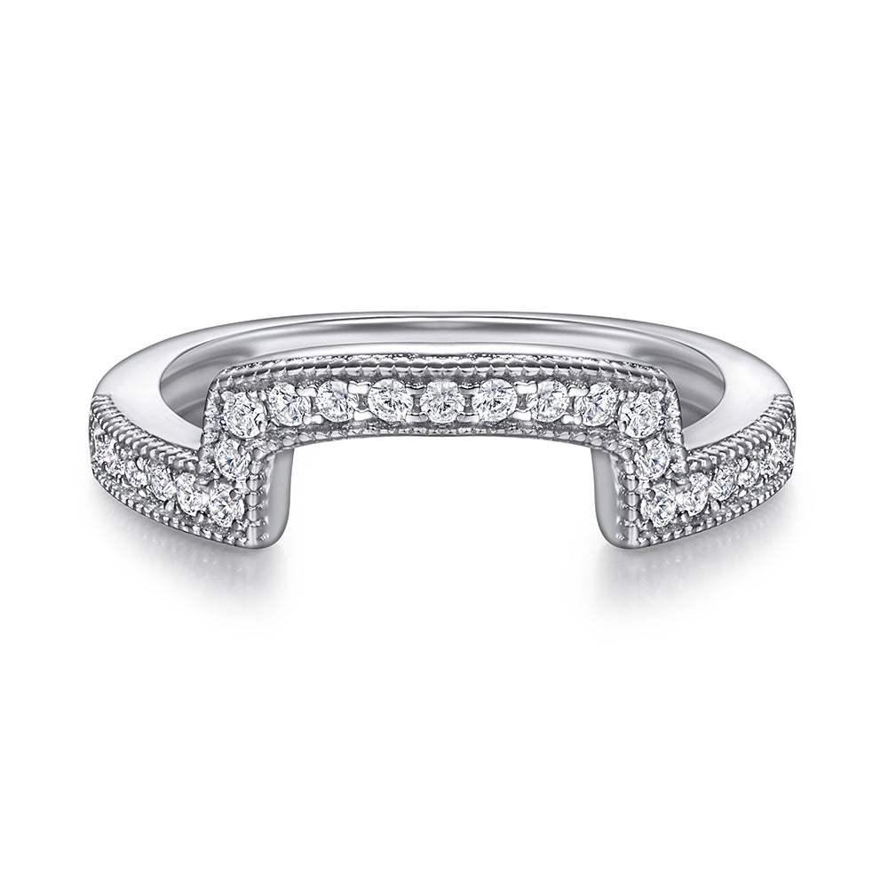 The Violet - Silver Wedding Ring Set - VG Rings - Flyclothing LLC