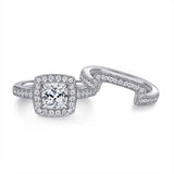 The Violet - Silver Wedding Ring Set - VG Rings - Flyclothing LLC