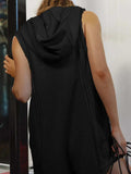Half Zipped Hooded Sleeveless Romper - Trendsi - Flyclothing LLC
