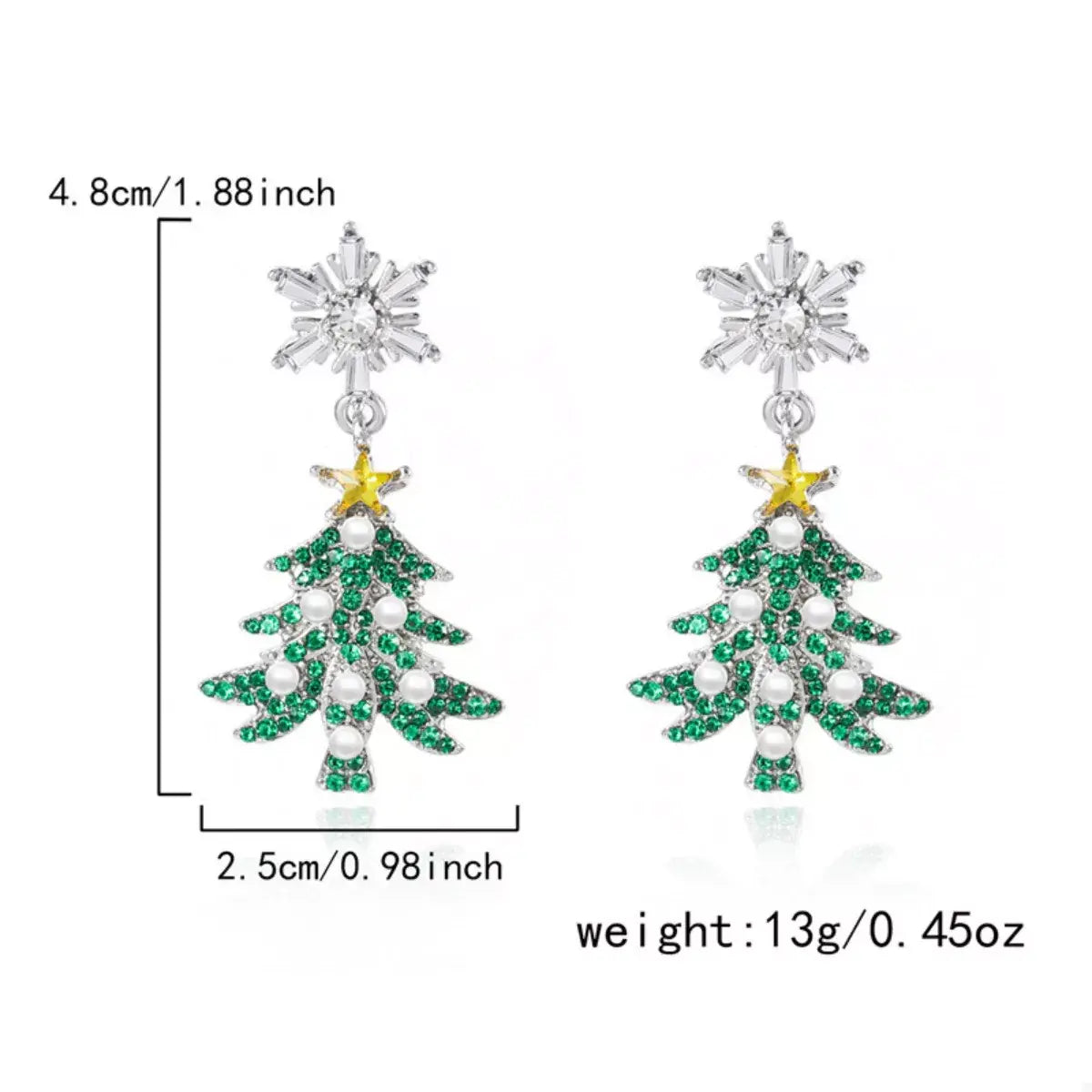 Christmas Tree Drop Earrings - Trendsi - Flyclothing LLC