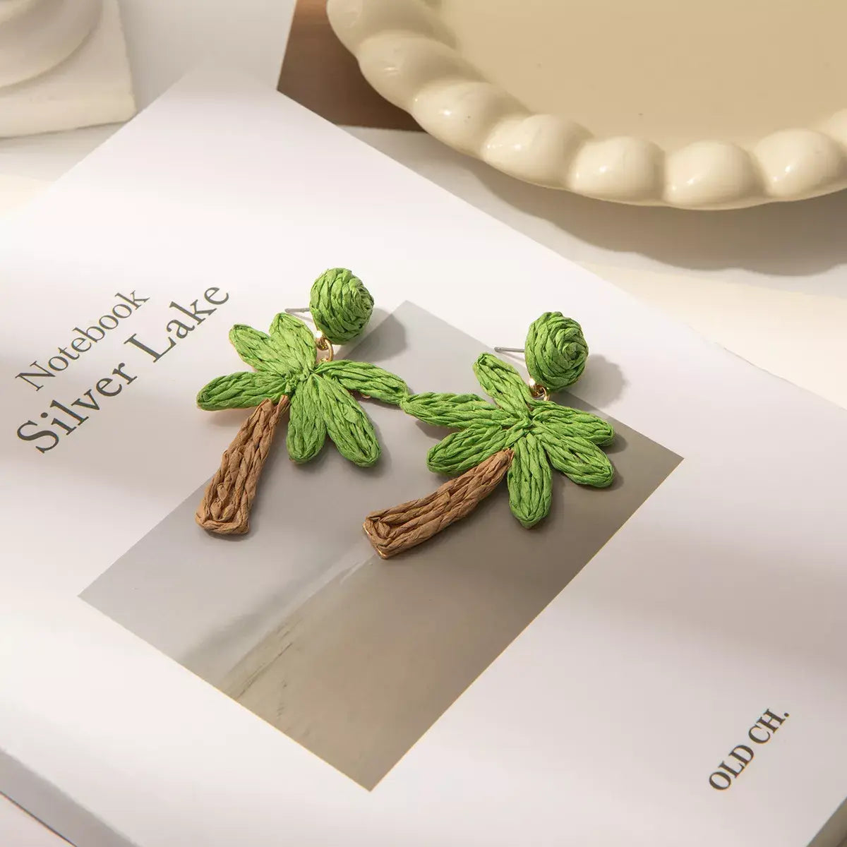 Colorful Woven Flower Drop Earrings - Trendsi - Flyclothing LLC