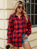 Plaid Button Up Long Sleeve Shirt - Trendsi - Flyclothing LLC