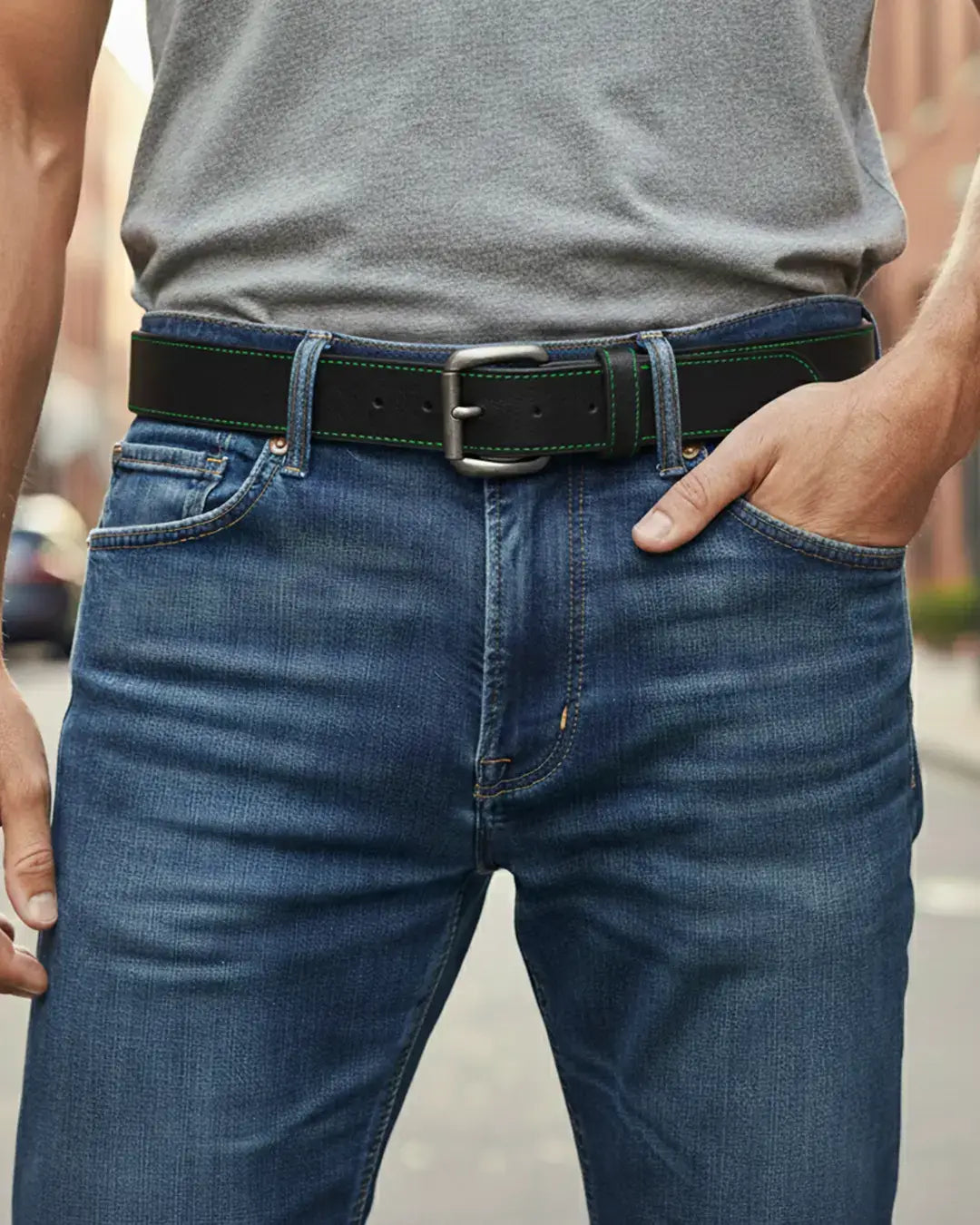 FULL GRAIN WITH CUSTOM STITCH BELTS - First Manufacturing Company - Flyclothing LLC