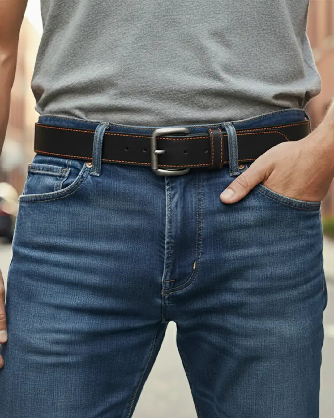 FULL GRAIN WITH CUSTOM STITCH BELTS - First Manufacturing Company - Flyclothing LLC